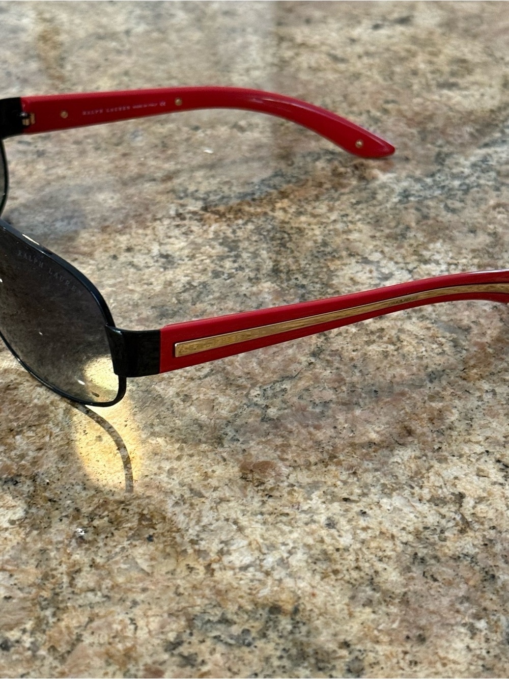 Ralph Lauren RL7012 Red Black Aviator Sunglasses Italy - Picture 3 of 10